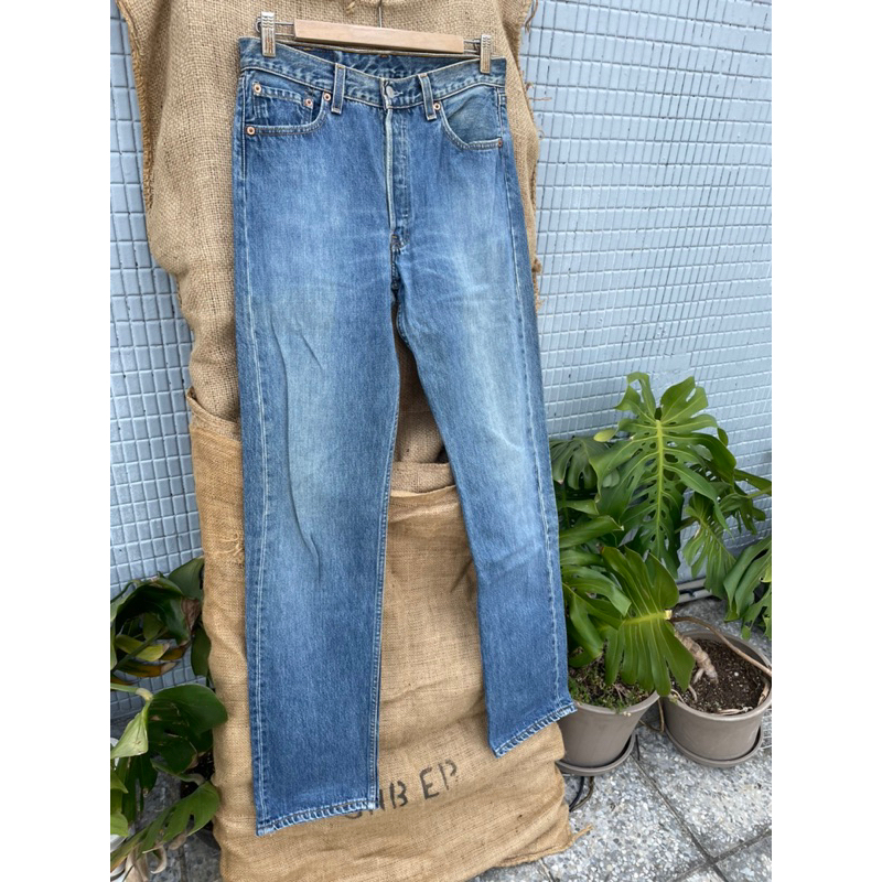 W30 高腰 美國製 501 牛仔褲 1999年製 二手 Levi's 男孩褲 Levis 二手牛仔褲 淺色系 經典款式