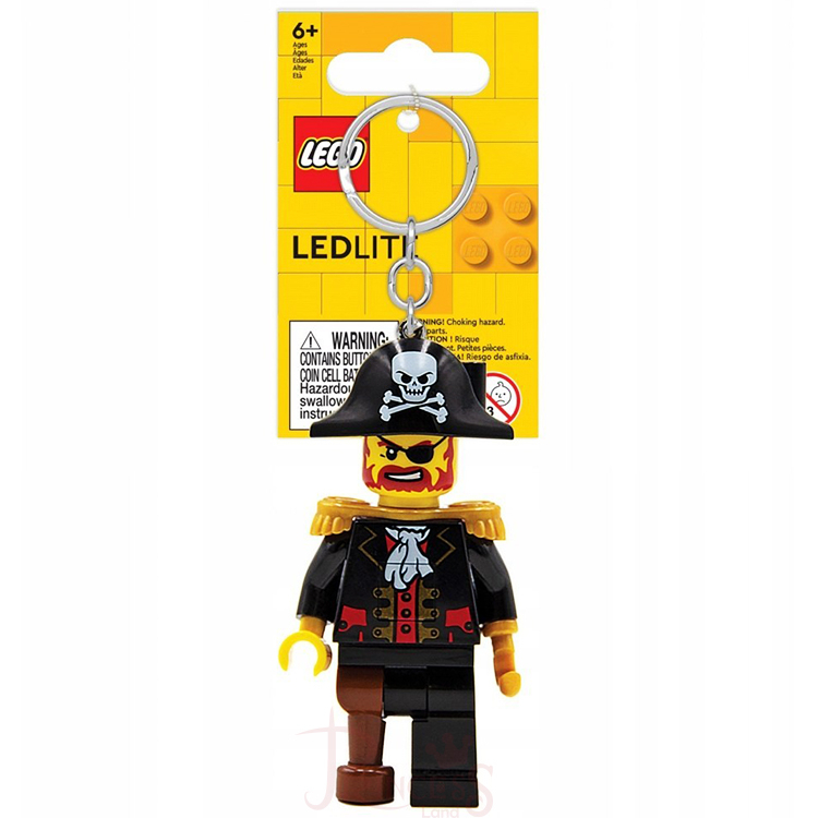 公主樂糕殿 LEGO 樂高 LED 手電筒 紅鬍子海盜船長 鑰匙圈燈 LGL-KE23H