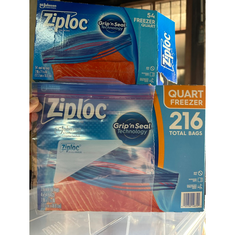 好市多Costco ziploc雙層夾鏈冷凍保鮮袋 小 17.7x18.8食物夾鏈袋 單盒54個