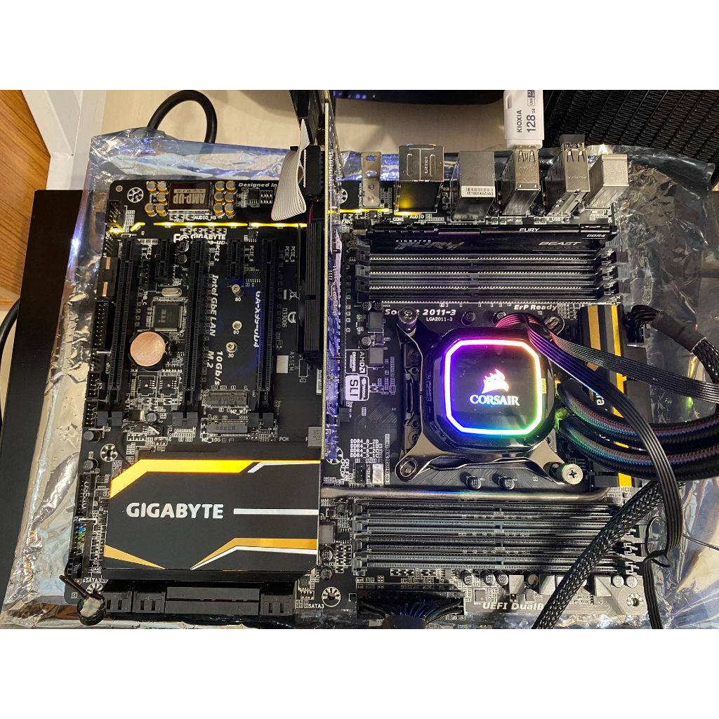 [CPU + MB] E5-2680 V4 技嘉 Gigabyte GA-X99-UD4 有擋板 [庫存良品近全新]