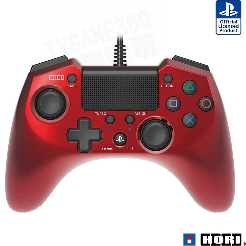 【二手商品】HORI PS4 PS3 HORIPAD FPS PLUS 有線連發手把控制器 紅色 PS4-027 台中