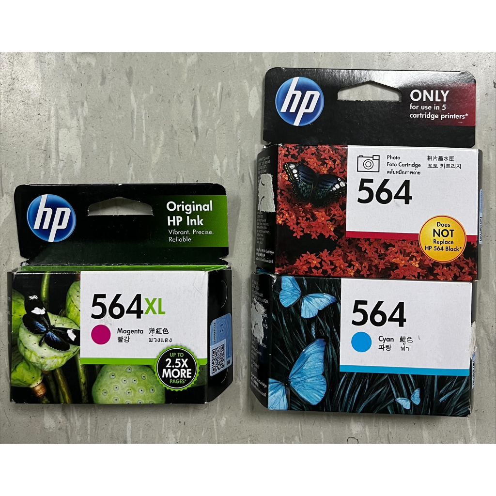 【新版晶片+原廠墨水匣】HP 564XL大容量紅色/   一般容量藍色/ 一般容量相片黑色