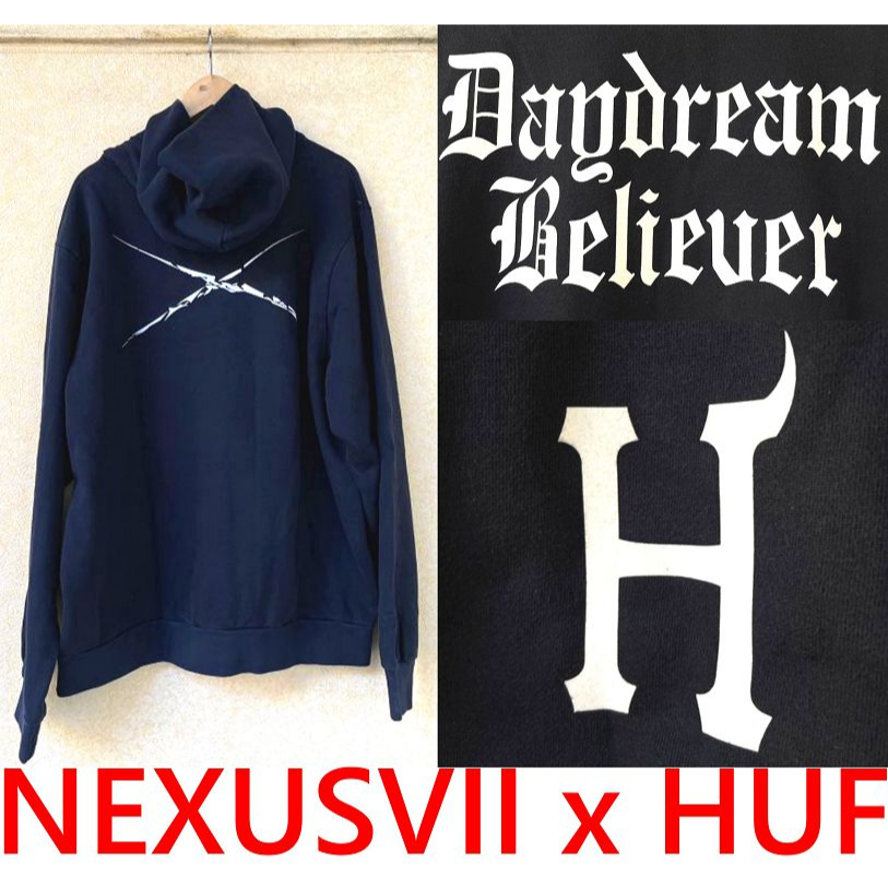 BLACK全新HUF.SF x NEXUSVII二十周年聯名紀念NEXUS7羅馬字體帽T連帽長T