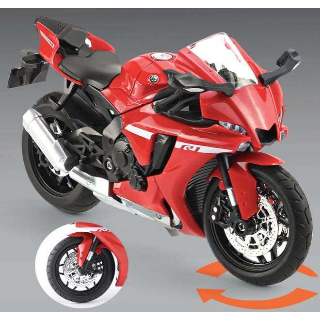 「車苑模型 」彩珀 1:12 YAMAHA 山葉 YZF-R1 R1 聲光