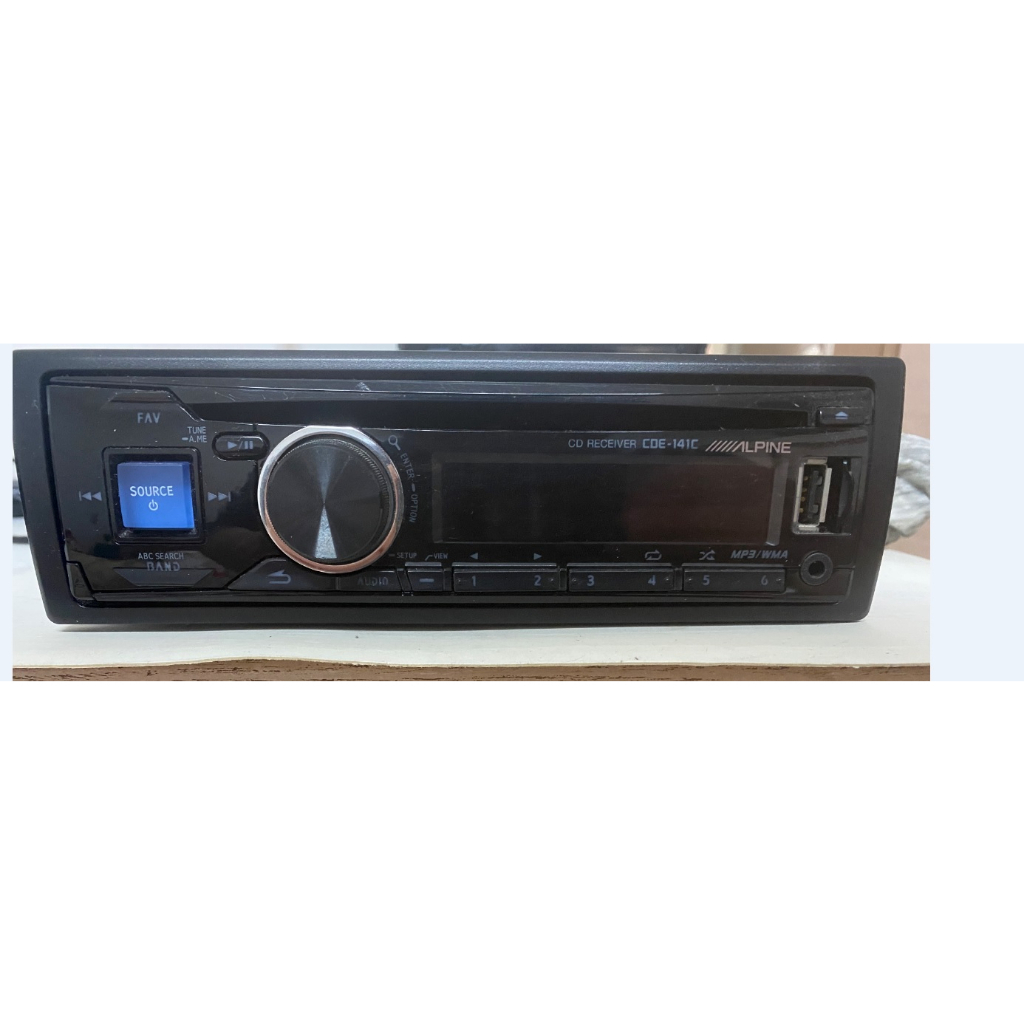 二手ALPINE CDE-141C (USB/AUX/CD)，含線組