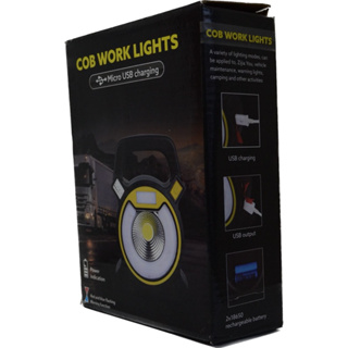 二手 30W COB 工作燈 EDC 戶外 LED 便攜式 USB 可充電帳篷燈遠足野營工作燈