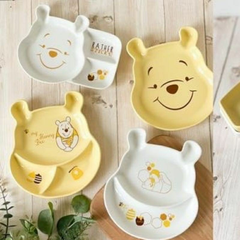 小熊維尼 造型陶瓷餐盤 陶瓷分隔盤 迪士尼 Winnie the Pooh 7-11