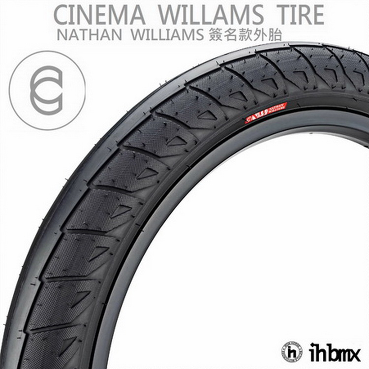 CINEMA WILLAMS TIRE 簽名款外 黑色 /特技車/土坡車/自行車/下坡車/攀岩車/滑板/直排輪/DH