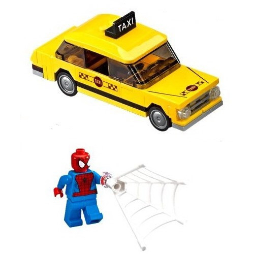 中古品 LEGO 76057 單售 TAXI 計程車 + 蜘蛛人 SH038 樂高 超級英雄 人偶 載具 蜘蛛網