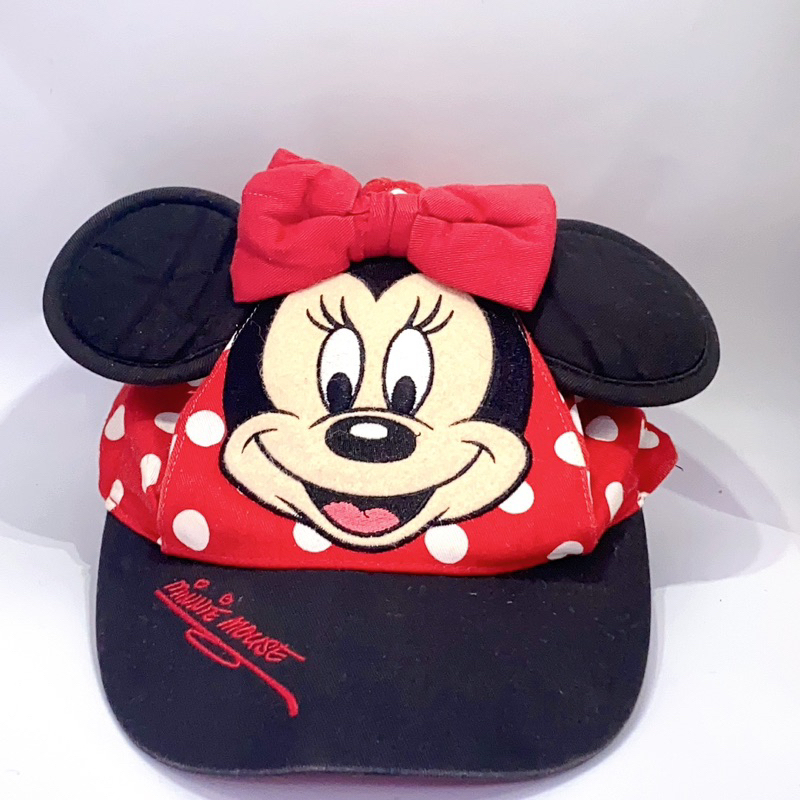 (現貨)香港 Disney 迪士尼 卡通造型帽 米妮耳朵 棒球帽 米老鼠的女朋友 空頂帽 遮陽帽 造型帽子