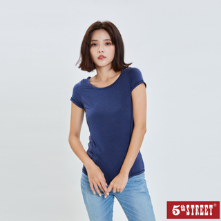 5th STREET 女裝超涼降溫短袖T恤-丈青