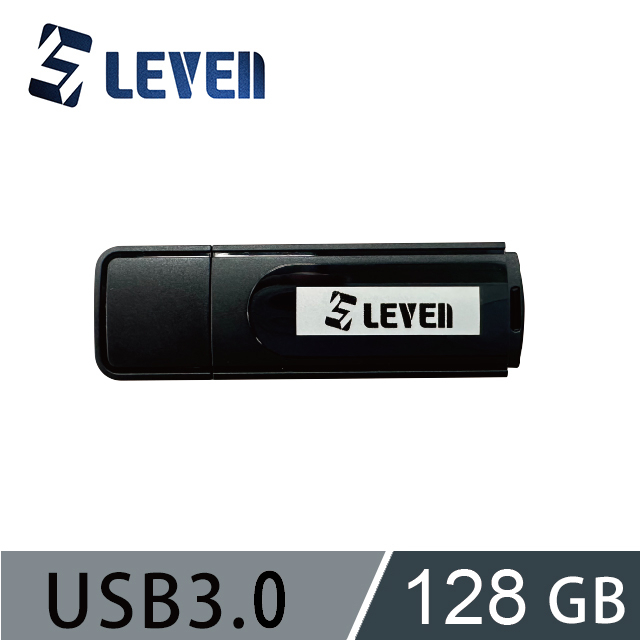 USB隨身碟 128G USB 3.0 5年保固 亮面黑 LEVEN 128GB U盤 USB3.0 64 32 16G