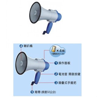 聖岡科技 多用途大聲公 HO-705A 營業用 擴音器 喊話器 賣場大聲公 可錄音 超取最多 2 臺