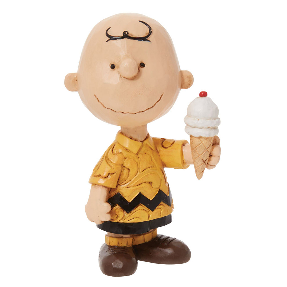 Enesco精品雕塑 Snoopy 查理布朗拿冰淇淋迷你居家擺飾 EN34027