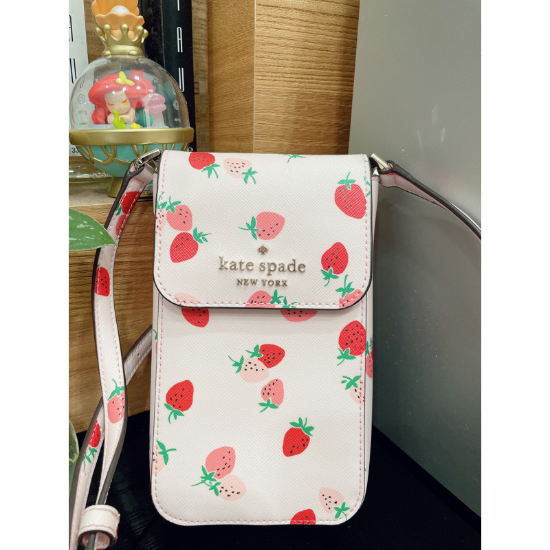 近全新 kate spade 草莓手機包 ks包 手機包 側背包
