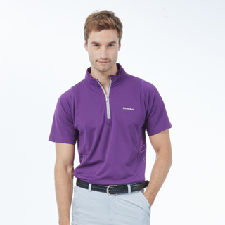 snowbee golf 潮流立領短袖POLO衫 兩色(吸濕排汗 翻領修身 彈性上衣 男高爾夫球衣 爬山 戶外 運動)
