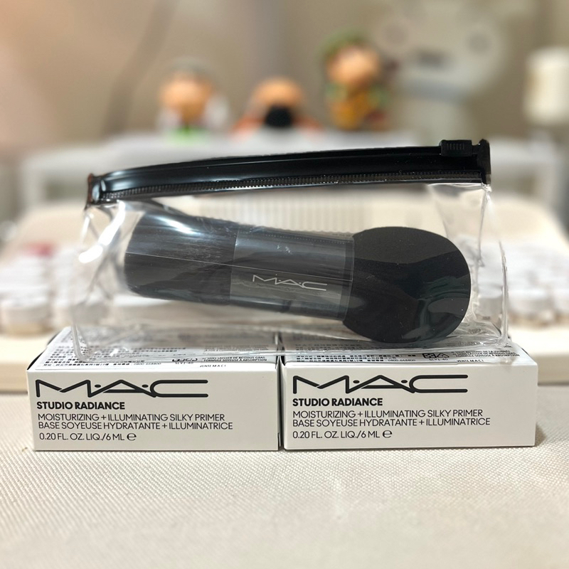 全新✨Mac 專業海綿雙頭刷 刷具 粉底刷具 雙頭刷具