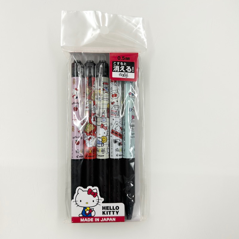 🌸Hana ハナ🌸 日本🇯🇵 Hello Kitty凱蒂貓 0.5 mm 擦擦筆5入組 (黑)