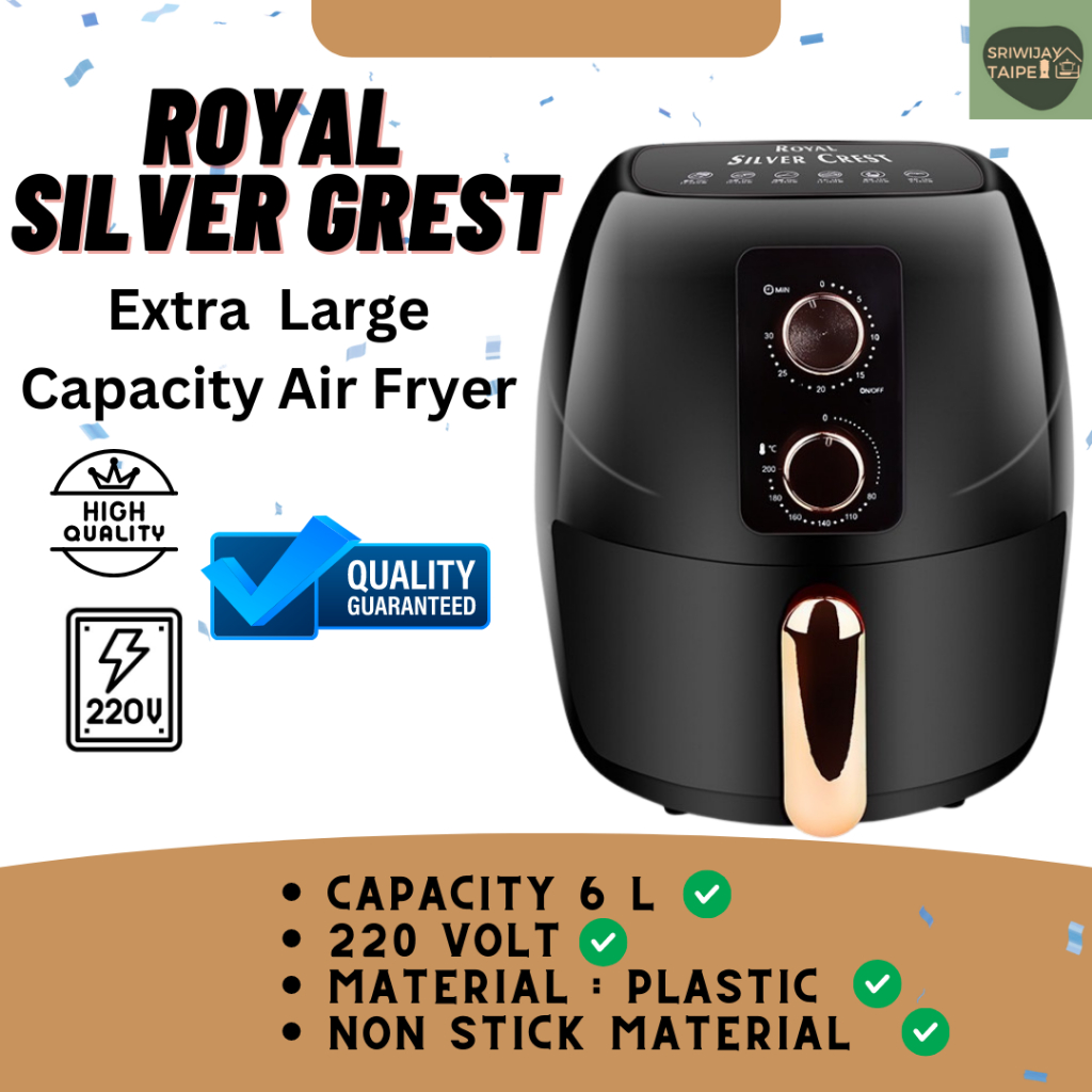 Instant Heat Air Fryer 6L Silver Grest空氣炸鍋智能烤箱Large Capacity