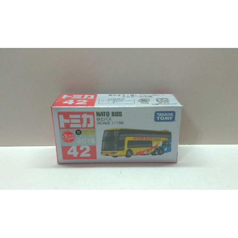 全新未拆 絕版 TOMY TOMICA 42號 新車貼 HATO BUS 巴士 公車 雙層 遊覽車 多美 小汽車