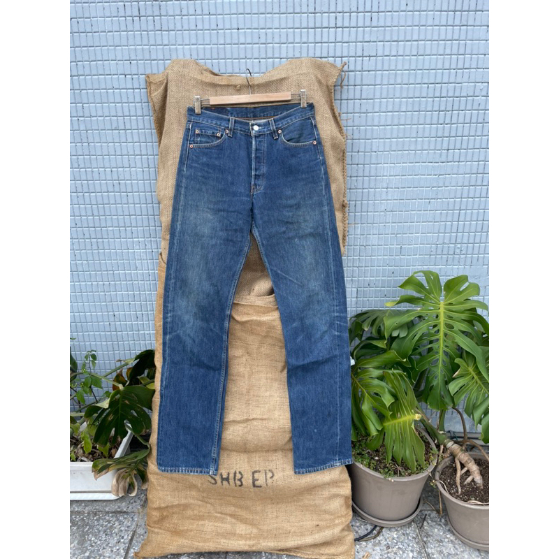 W30 高腰 美國製 501 牛仔褲 1997年製 二手 Levi's 男孩褲 Levis 二手牛仔褲 深色系 經典款式