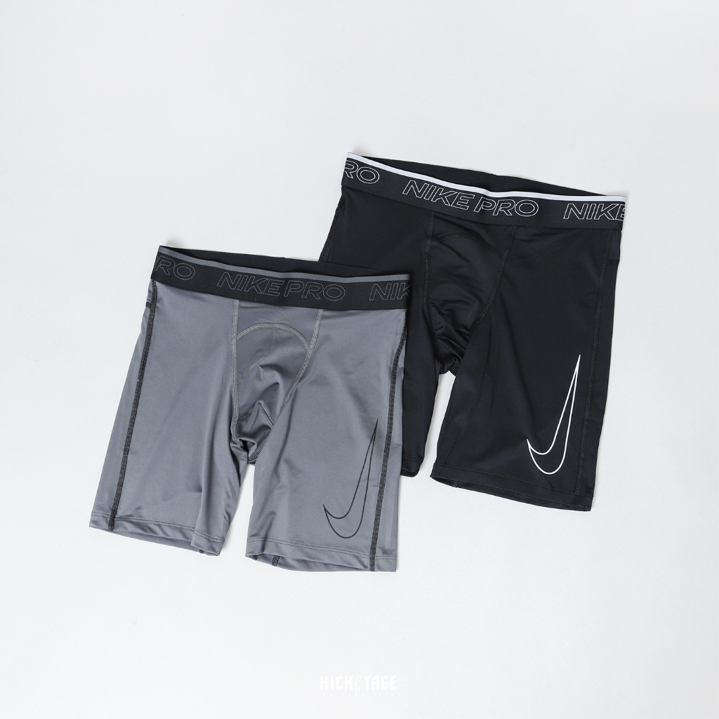 NIKE Pro Dri-FIT 黑色 灰色 大勾 吸濕排汗 內搭束褲 緊身褲 籃球 訓練短褲 男款【DD1918】