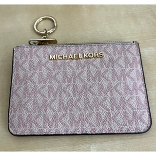 Michael Kors MK 花紋粉色 鑰匙包 卡夾 零錢包 證件套 員工識別證
