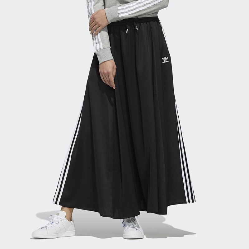 【 Adidas愛迪達】Original Skirt 女運動長裙 /ADICOLOR運動長裙FL0039-黑色(近全新)