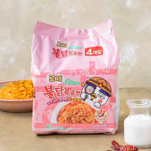 [gerecht韓國代購] Samyang 三養 火辣雞 拌麵 玫瑰醬口味 140gX4入 韓國境內版 韓國泡麵