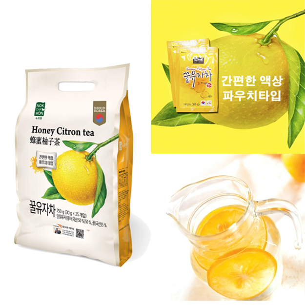【首爾先生mrseoul】韓國 綠茶園 蜂蜜柚子茶 (袋裝) 750G/25入 沖泡飲 方便包 隨身包 果醬