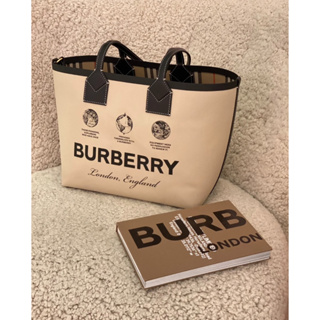 Burberry 80631201 雙面可用小款 London 托特包 附可拆卸小包