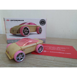 二手良品 德國 AUTOMOBLOX 原木變形車 M-C9P 粉紅色 益智積木玩具車 益智 拼裝組合 木頭組裝車