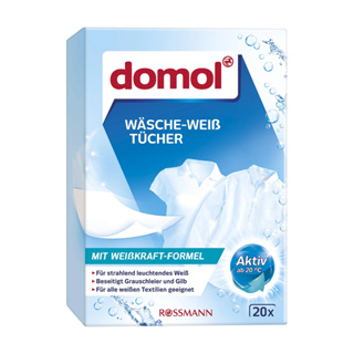 德國 Domol 白色衣物專用亮白紙 20片 / Rossmann (RO056)
