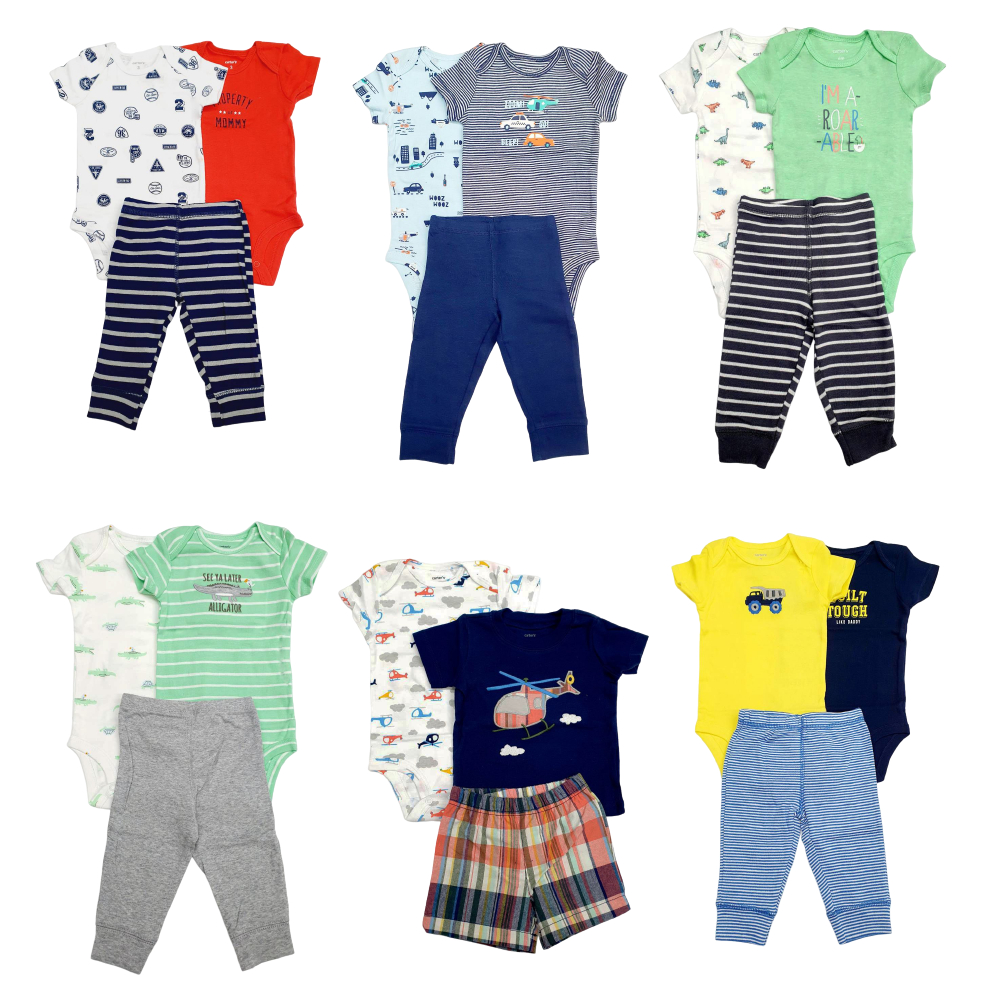 Carter's 嬰幼兒 短袖套裝三件組系列 - 男童零碼