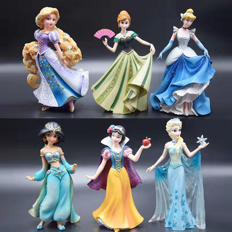 【多米諾】迪士尼公主 艾莎 安娜 茉莉 阿拉丁 白雪公主 長髮公主 模型 玩具 公仔 靜態雕像 蛋糕 烘培 生日 禮品
