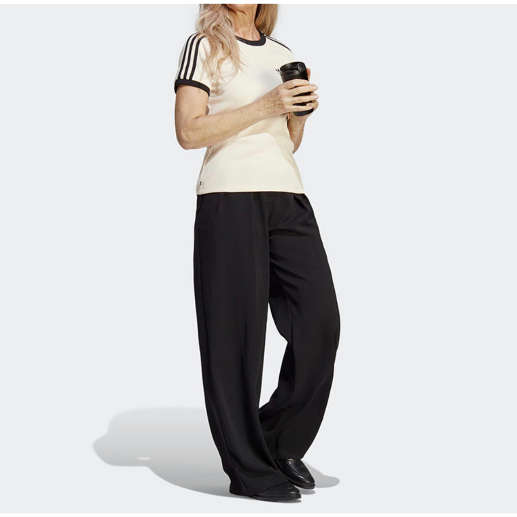 【R-MAN】 Adidas Originals 米色 套裝 棉質 女款 短袖 IC5463 短褲 IC5450