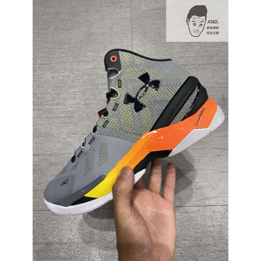 【AND.】UNDER ARMOUR CURRY 2 灰綠橘 籃球 咖哩 3026052-100
