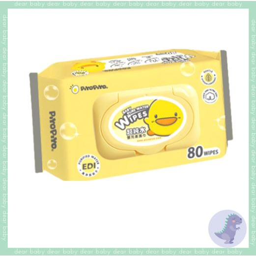 【dear baby】PIYOPIYO 黃色小鴨 嬰兒柔濕巾(80抽) 濕紙巾