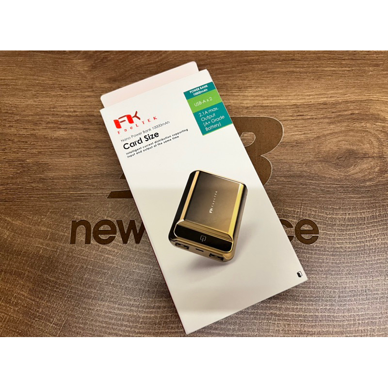 全新有盒 Feeltake Nano Power Bank 10000mAh 可充式鋰聚合物行動電源 電鍍鏡面
