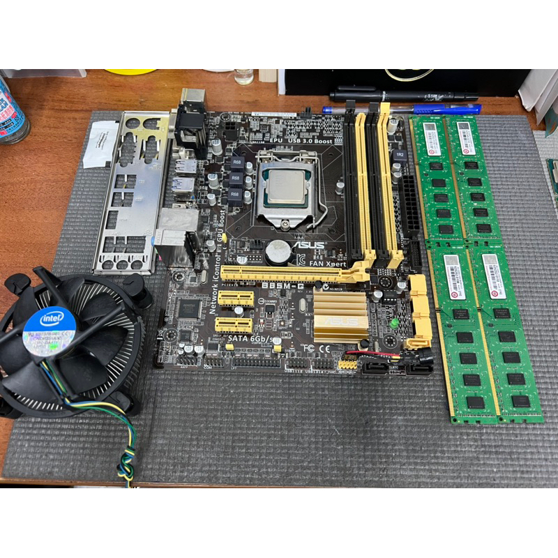 （過年前大特價）華碩 B85M-G主機板+CPU I5 4460+DDR3 4Gx4+銅扇+擋板