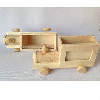 現貨🌈DIY火車相框彩繪筆筒 木製火車造型收納盒 火車模型彩繪 擺件裝飾 DIY手作材料包 雪花泥超輕黏土模型配件 塗鴉