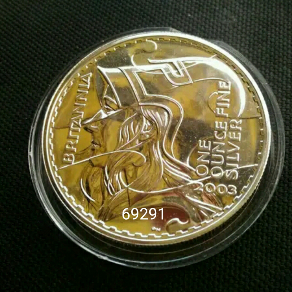 售4990元重32.5公克~2003不列顛女神銀幣1盎司，不列顛銀幣，銀幣，紀念幣，錢幣，幣~2003不列顛銀幣