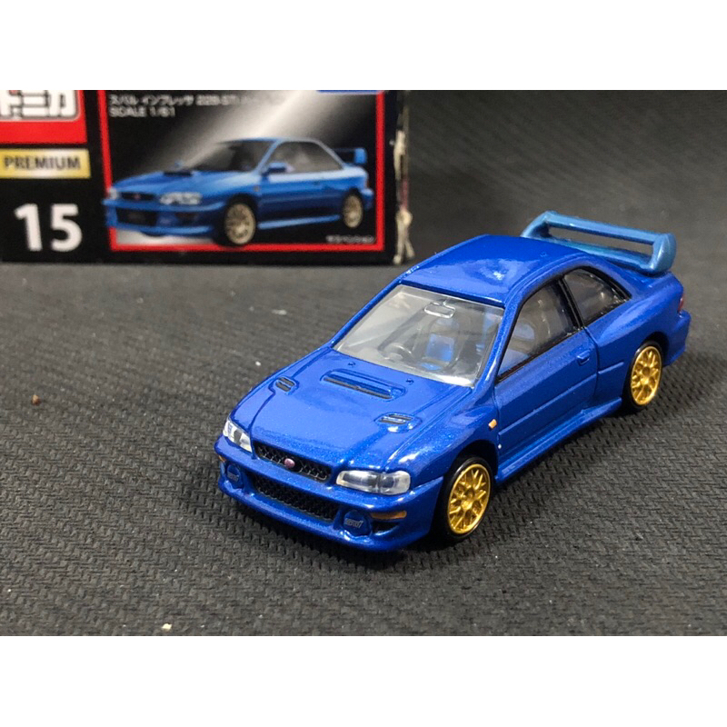 多美 tomica 黑盒 15 速霸陸 Subaru 硬皮鯊 Impreza 22b sti version 藍色 絕版