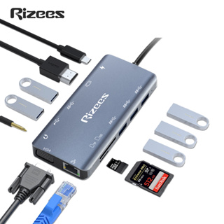Rizees RH12 十二合一Type-C HUB轉接集線器(轉RJ45網路孔/HDMI埠/VGA/Micro SD/