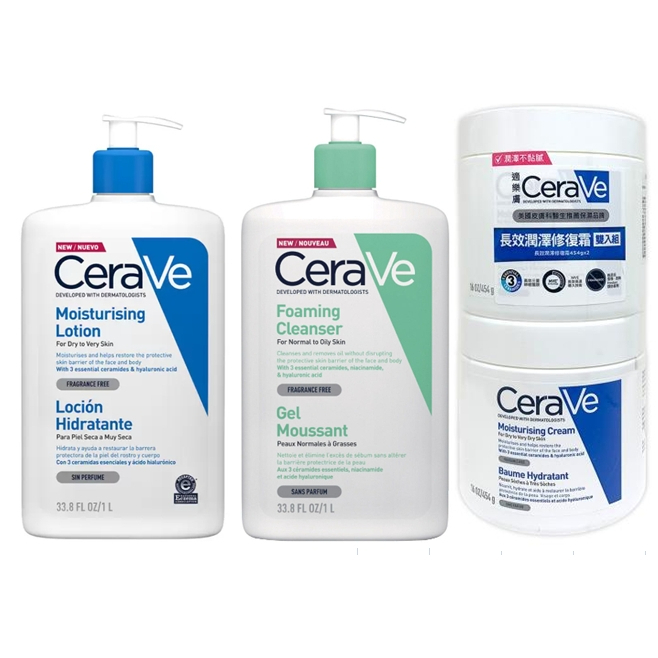 蝦皮代發票cerave 適樂膚長效潤澤修護霜454g/1入保濕乳/溫和泡沫潔膚露1公升133022 好市多 costco