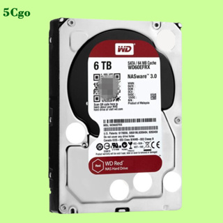 5Cgo【含稅】WD/西部數據 WD60EFRX 6TB 5.4k 64mb3.5寸桌上型電腦垂直CMR 紅標NAS專用