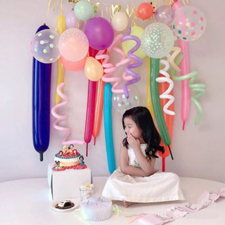 【歡樂打鐵】韓國INS捲捲氣球套裝 馬卡龍氣球套裝 主題兒童生日派對裝飾 背景佈置 寶寶周歲佈置