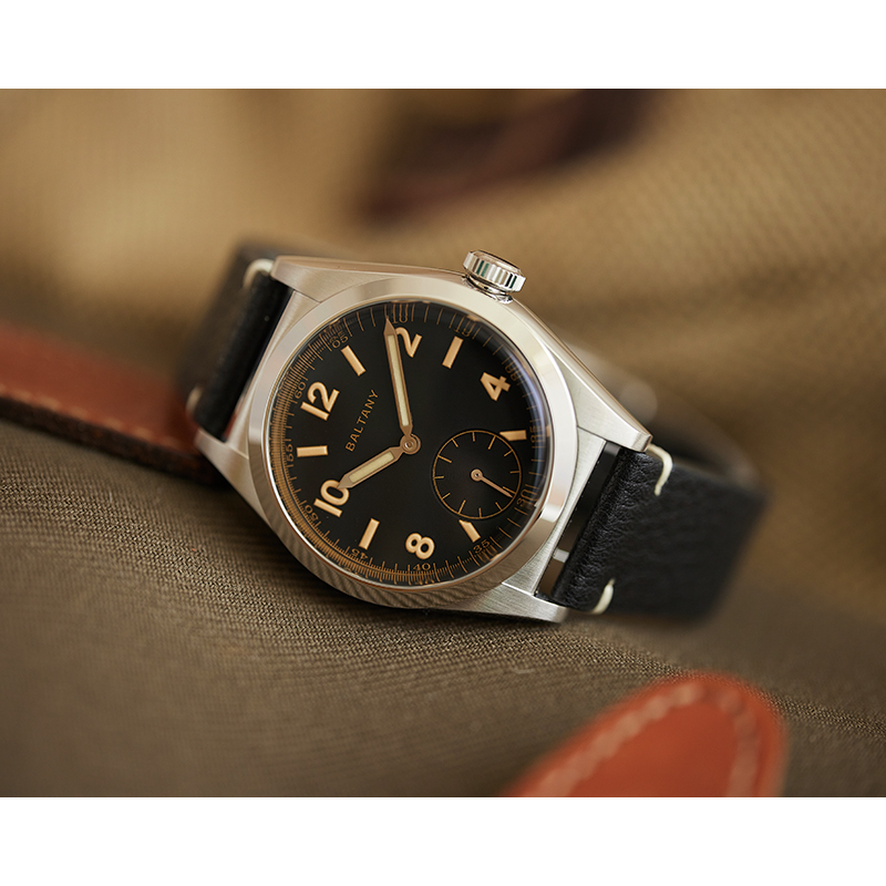 AF Store* BALTANY 復古腕錶 小錶徑 不鏽鋼 復古勞 超強夜光 石英手錶 真皮錶帶 半金錶殼