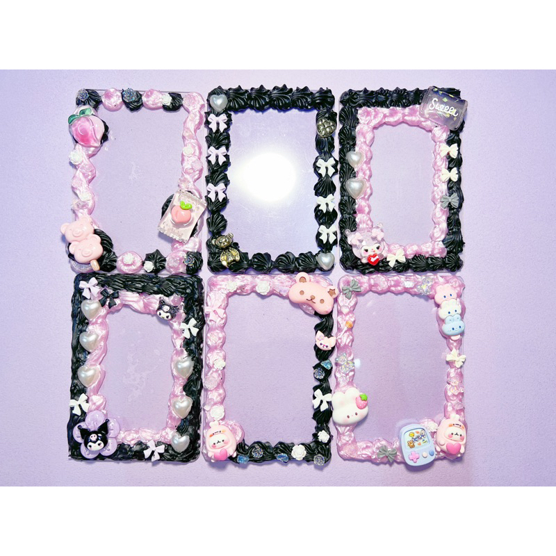 贈閃卡套🦊｜奶油膠卡套 咕卡 小卡 收納 收藏 偶像 明星 韓星 手工 DIY 自製 黑色 粉紫