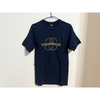 stussy 藏藍色反光logo短袖 T恤